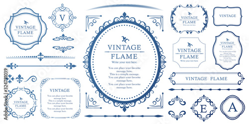 ウエディングフレームデザイン　ビンテージ　アンティーク　レトロ　ロイヤル　プレミアム　フレームセット