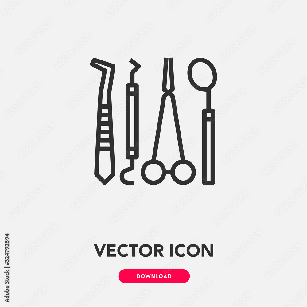 dentist tools icon vector sign symbol dentist tools icon vector sign symbol