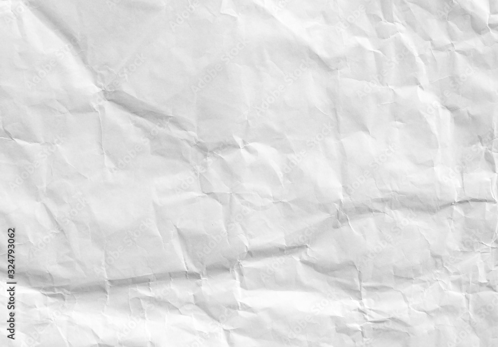 Obraz premium Białe zmięte tło recyklingu papieru