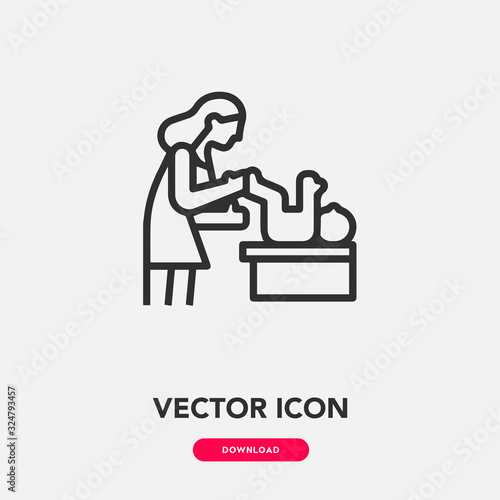 mother and son icon vector sign symbol