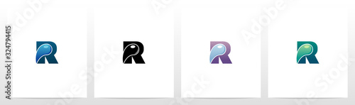  Waterdrop On Letter Logo Design R