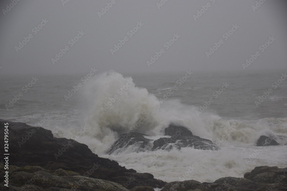 Tempête sur la côte bretonne