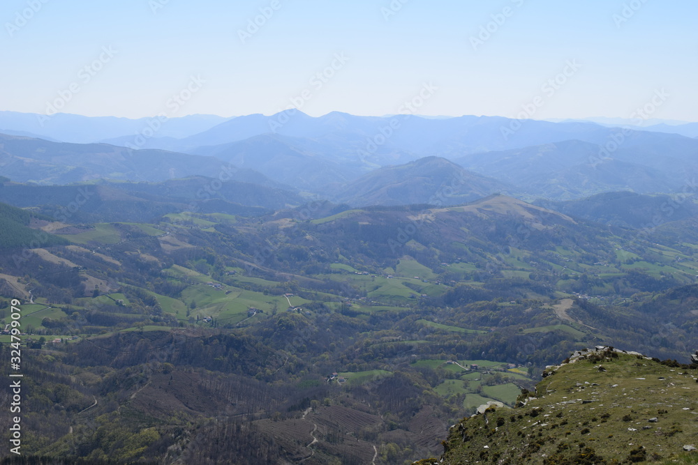 Beautiful view Larrun mountain Basque Country France Europe 