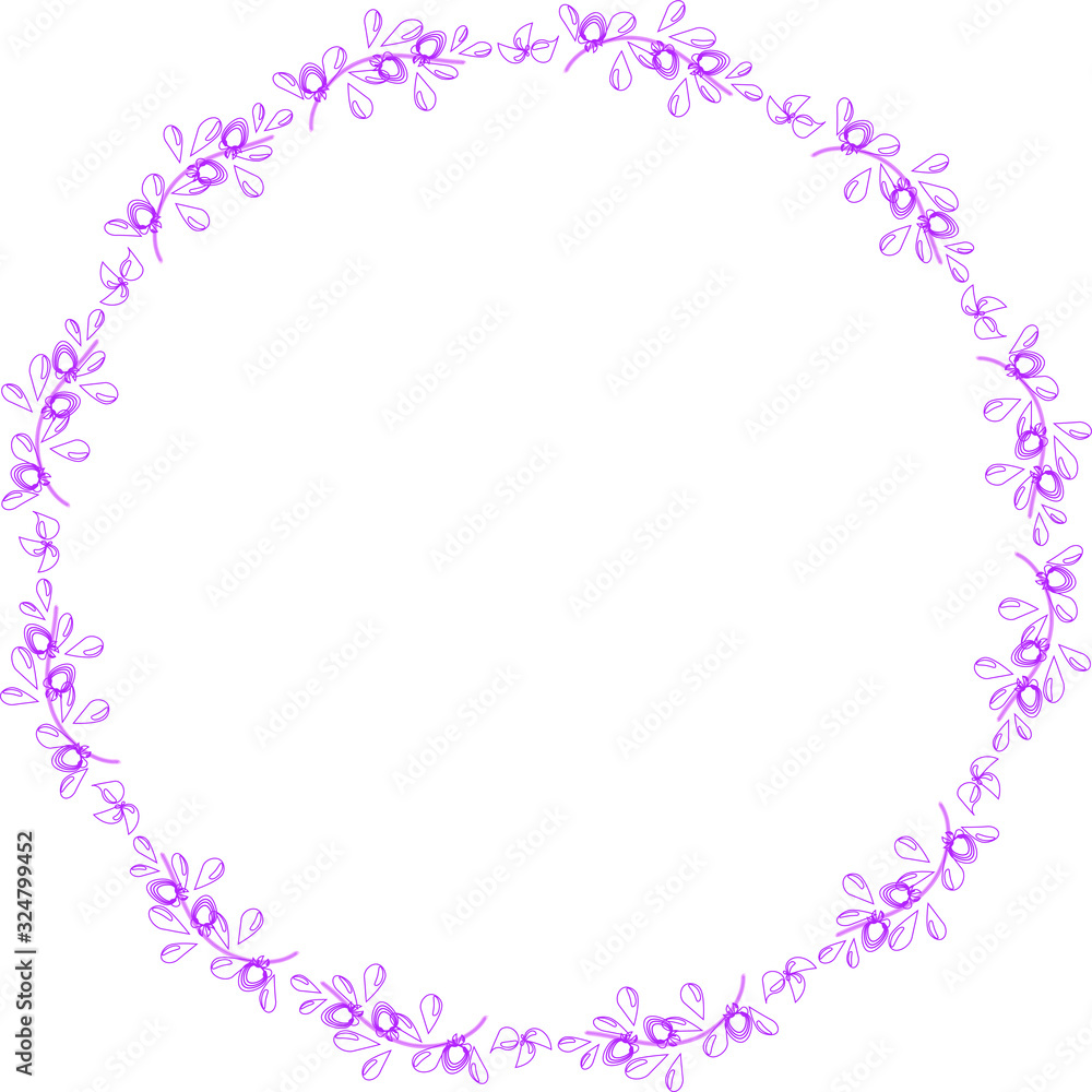A wreath of unusual flowers. Illustration drawn in vector by hand. For cover design, Notepad, packaging, scrapbooking, things, poster, fabric. A wreath of unusual flowers. Illustration drawn in vector by hand. For cover design, Notepad, packaging, scrapbooking, things, poster, fabric.