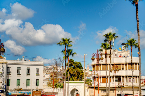 Tangier, City center in sunny weather