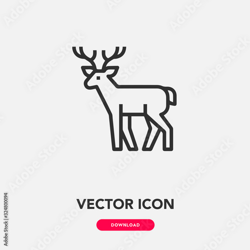 deer icon vector sign symbol