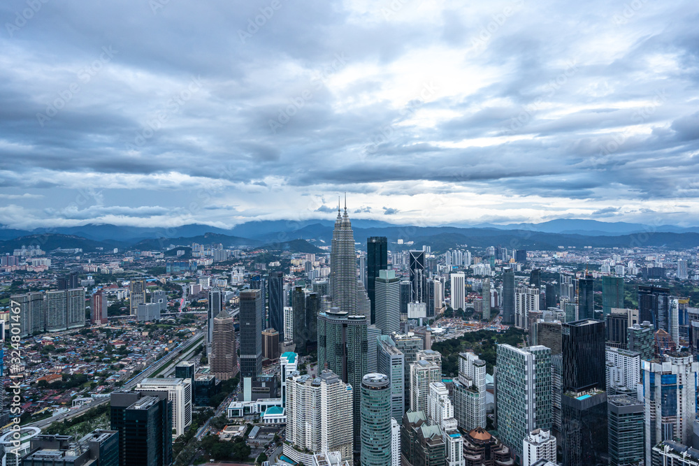 city skyline in kuala lumpur