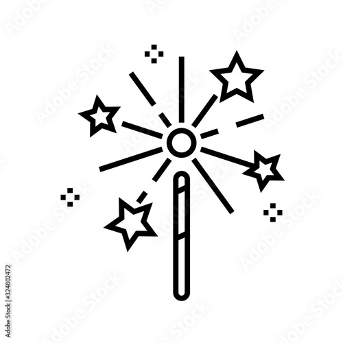 Bengal fires line icon, concept sign, outline vector illustration, linear symbol.