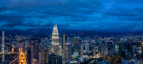 Photography city skyline in kuala lumpur