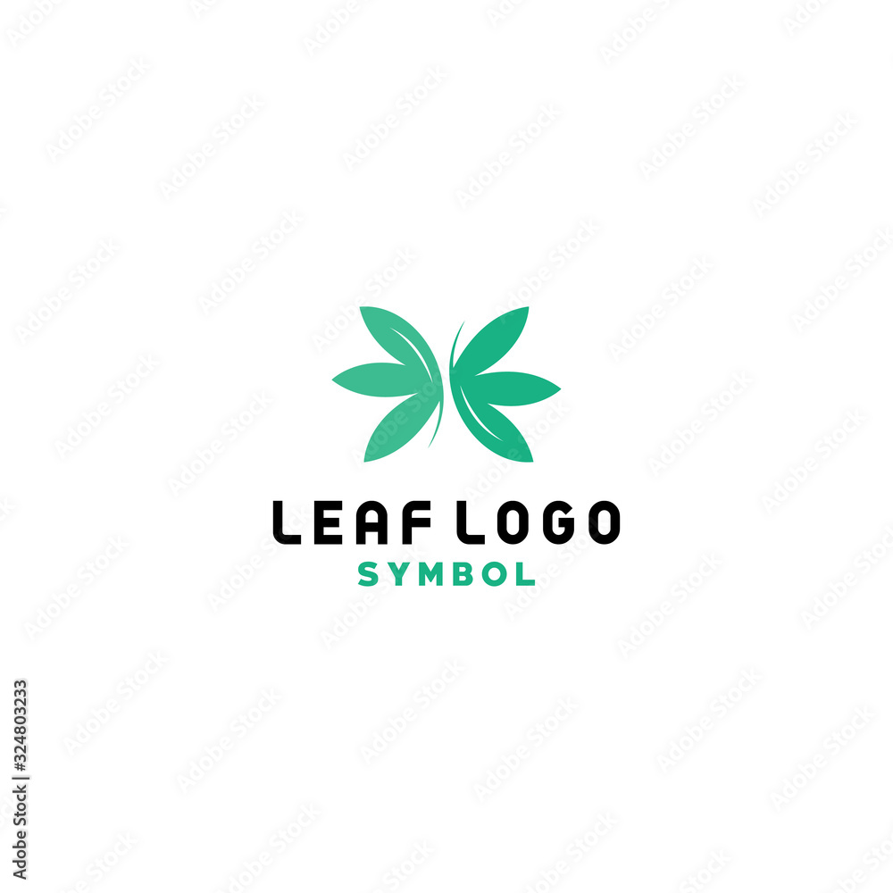 Leaf logo design vector template with Natural Symbol Concept style.