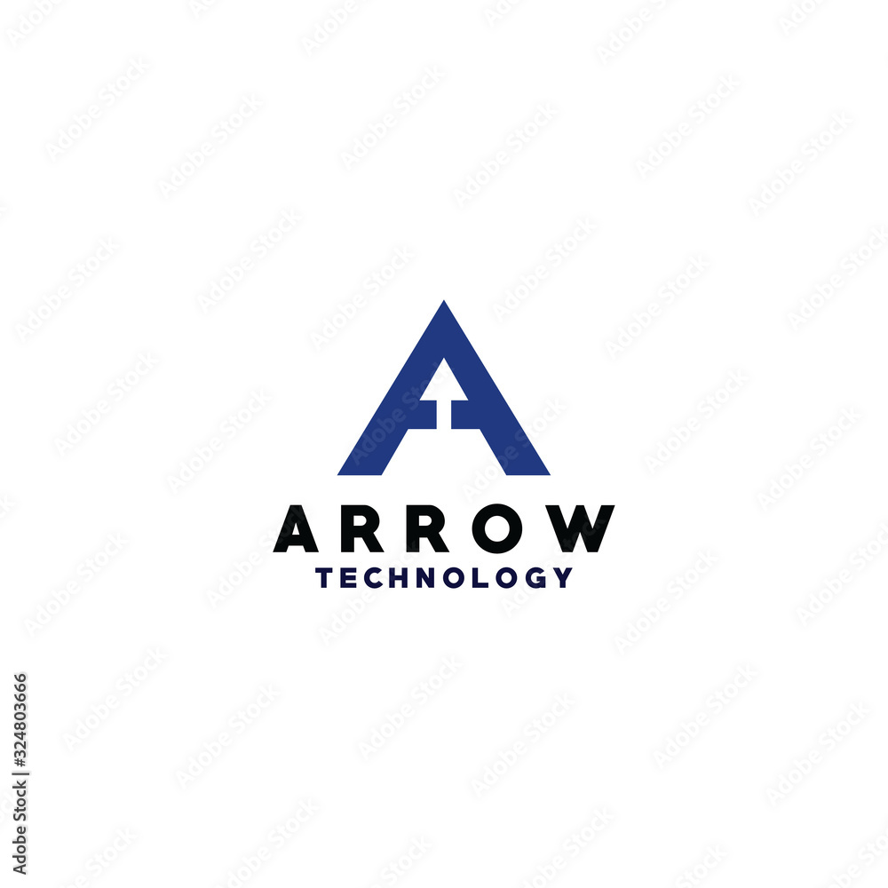 Letter A For Arrow logo design vector template with Modern Concept style. Letter A For Arrow logo design vector template with Modern Concept style.
