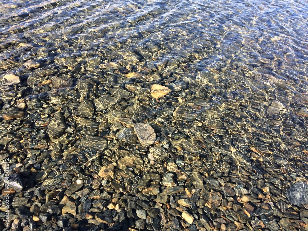 Crystal clear water of Lake Pangong in the Northren India Crystal clear water of Lake Pangong in the Northren India