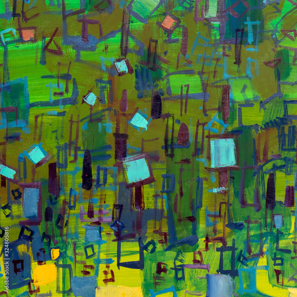 Fototapeta premium Oil painting, abstract drawing, handmade