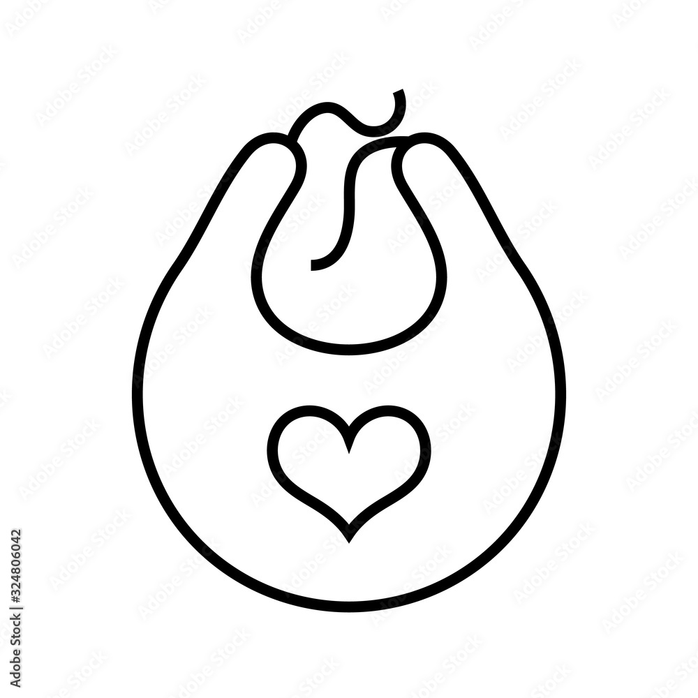 Baby clothes line icon, concept sign, outline vector illustration, linear symbol. Baby clothes line icon, concept sign, outline vector illustration, linear symbol.