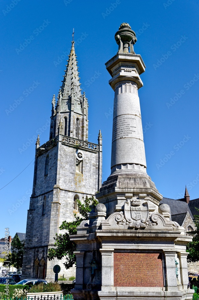 Place Bourdonnais du Clézio, Pontivy, Morbihan, Bretagne, France