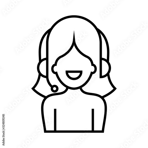 Audio guide line icon, concept sign, outline vector illustration, linear symbol.