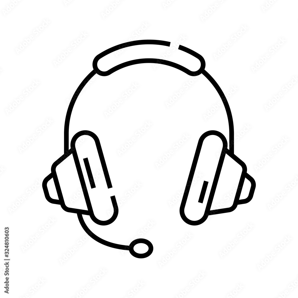 Audio classes line icon, concept sign, outline vector illustration, linear symbol. Audio classes line icon, concept sign, outline vector illustration, linear symbol.