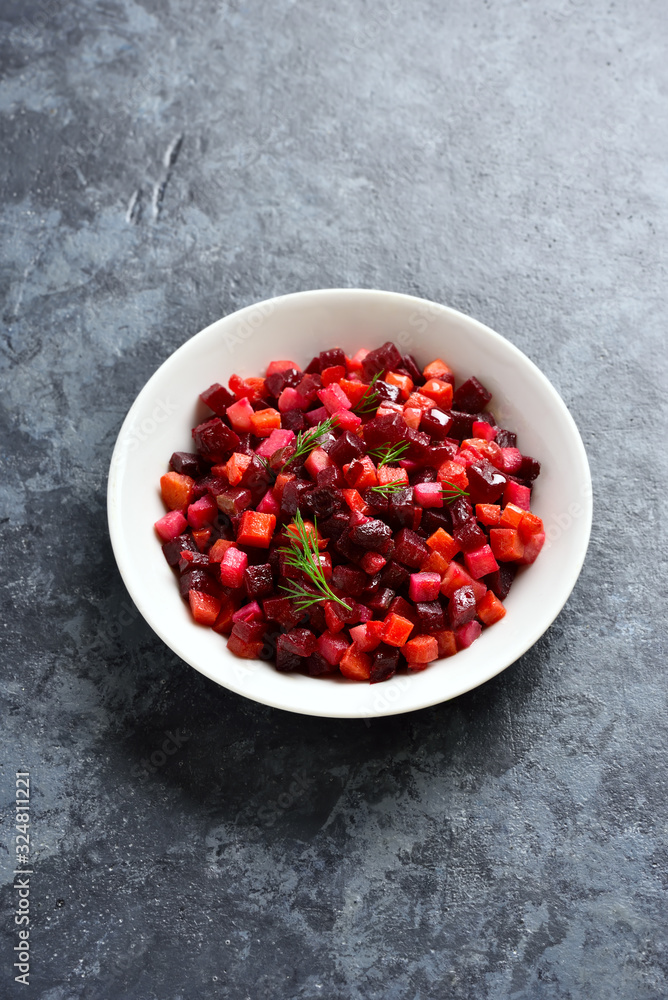Beet salad in bowl Beet salad in bowl