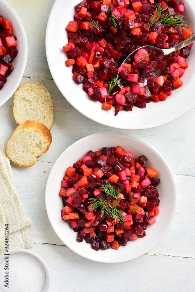 Beet salad in bowl Beet salad in bowl