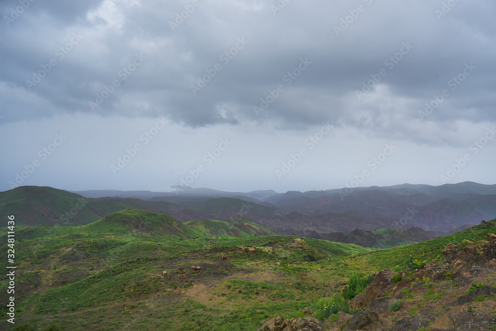Arta mountains after the rains, Djibouti