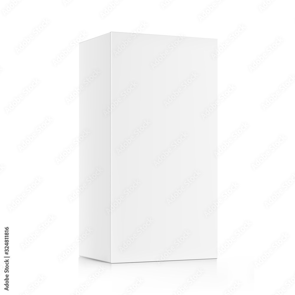 Realistic cardboard packaging box mockup. Vector illustration isolated on white background. Can be use for medicine, food, cosmetic and other. Ready for your presentation. EPS10. Realistic cardboard packaging box mockup. Vector illustration isolated on white background. Can be use for medicine, food, cosmetic and other. Ready for your presentation. EPS10.