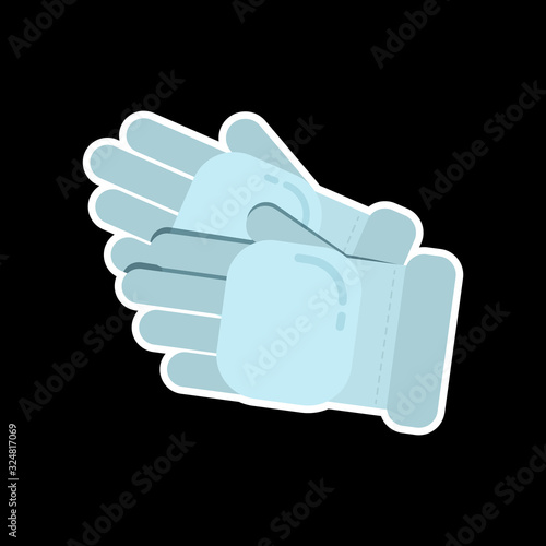 Space suit gloves. Cute cartoon style. Vector illustration.