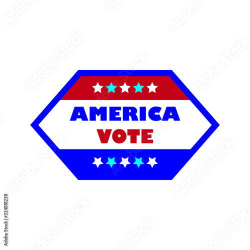 America Vote day.  Presidential Election 2020 in United States. Patriotic american element for poster, card, banner and background. Vector illustration
