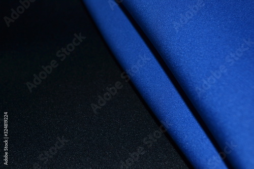 blue and black neoprene fabrics 