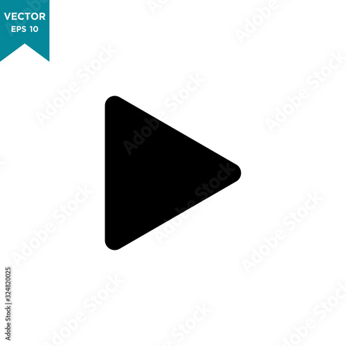Free Download play vector icon in trendy flat design - GFXLoad