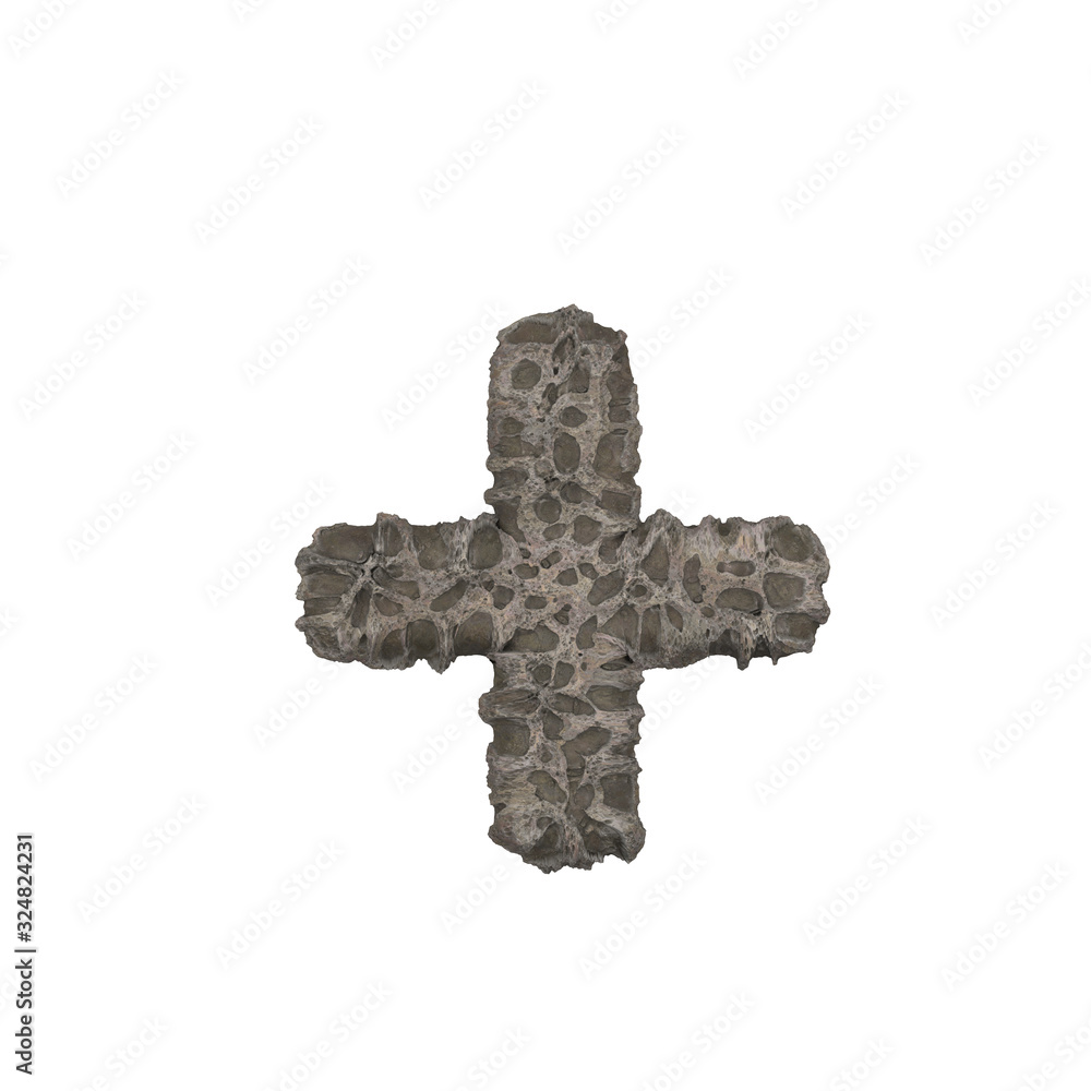 Obraz premium Porous stone letter - 3D render