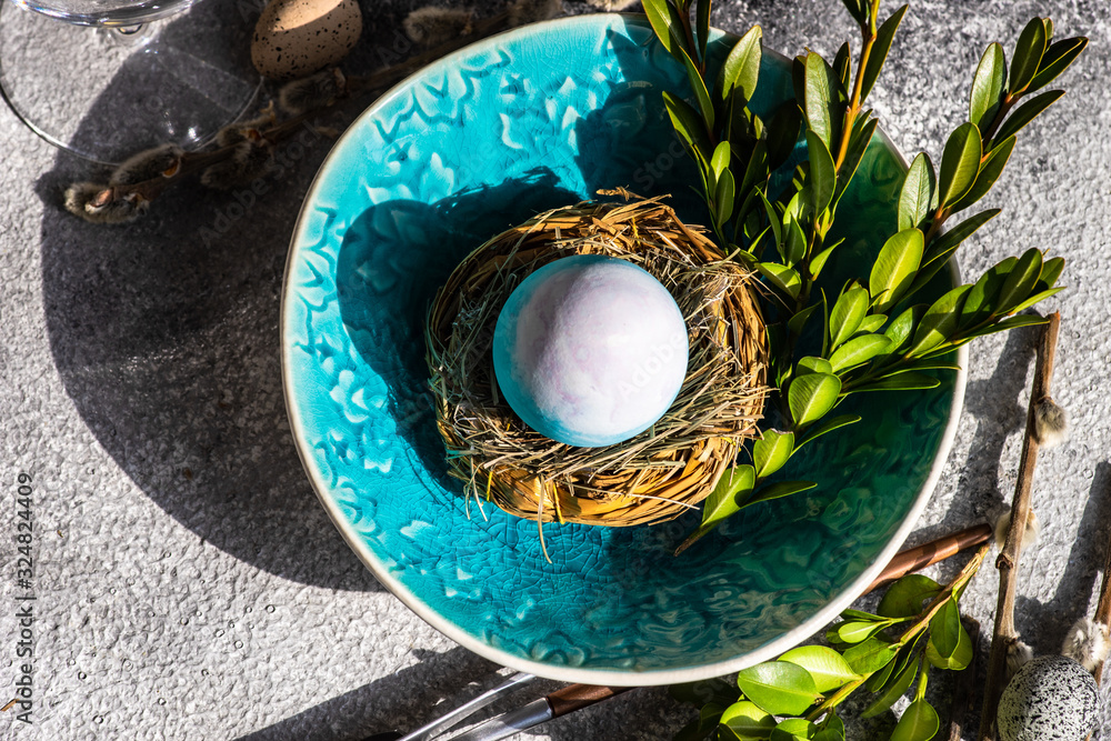 Fototapeta premium Easter table setting