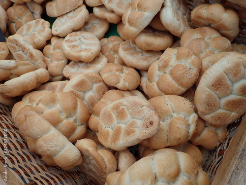 traditional czech bun houska in bakery
