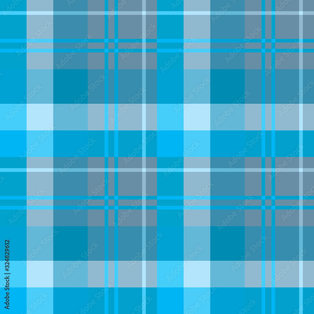 Seamless pattern in amazing discreet blue and grey colors for plaid, fabric, textile, clothes, tablecloth and other things. Vector image.