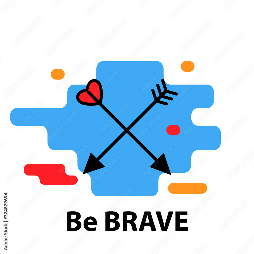 Heart and arws trendy modern concept of relationship Heart and arws trendy modern concept of relationship