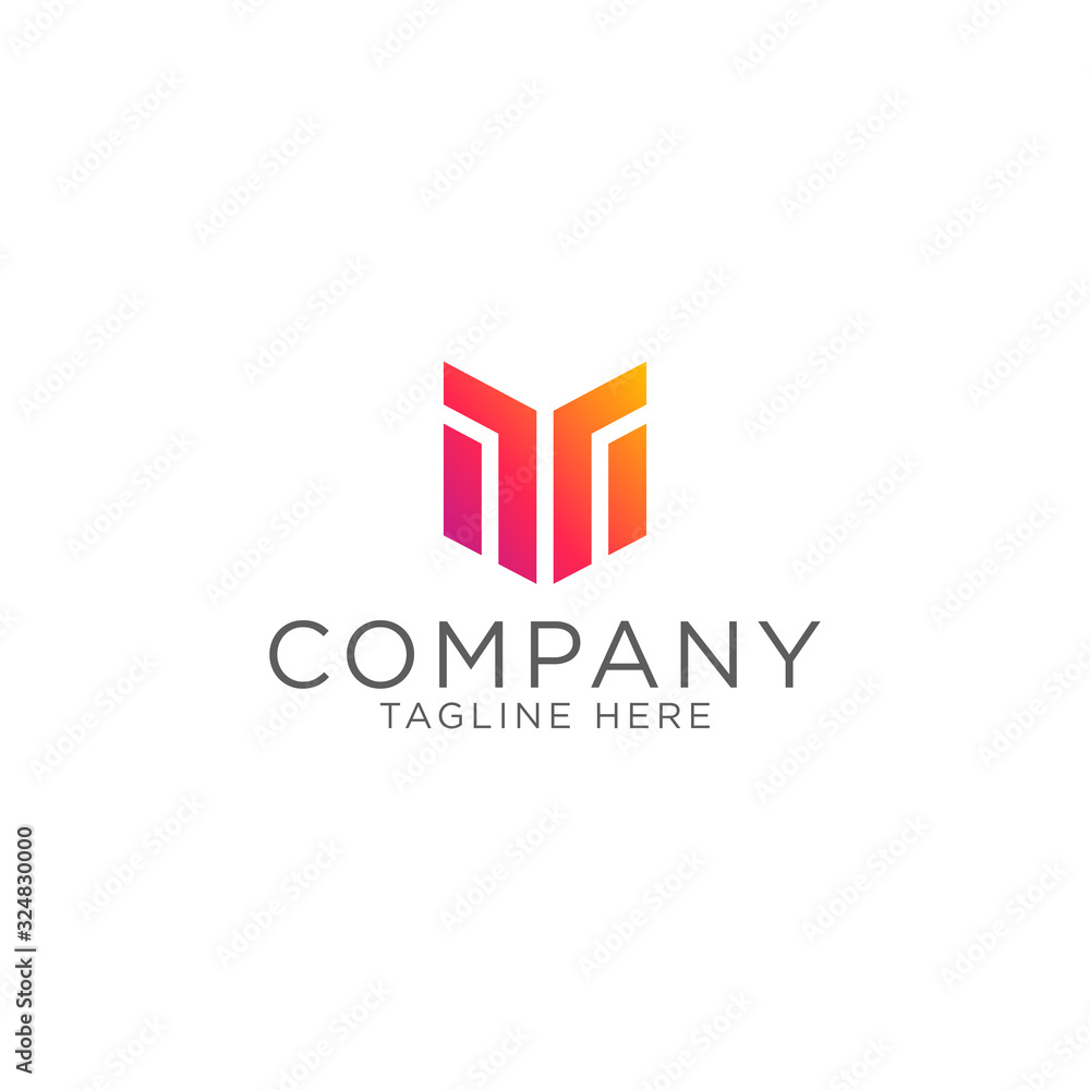 Letter M abstract logo design emblem vector gradient modern and elegant style design template Letter M abstract logo design emblem vector gradient modern and elegant style design template