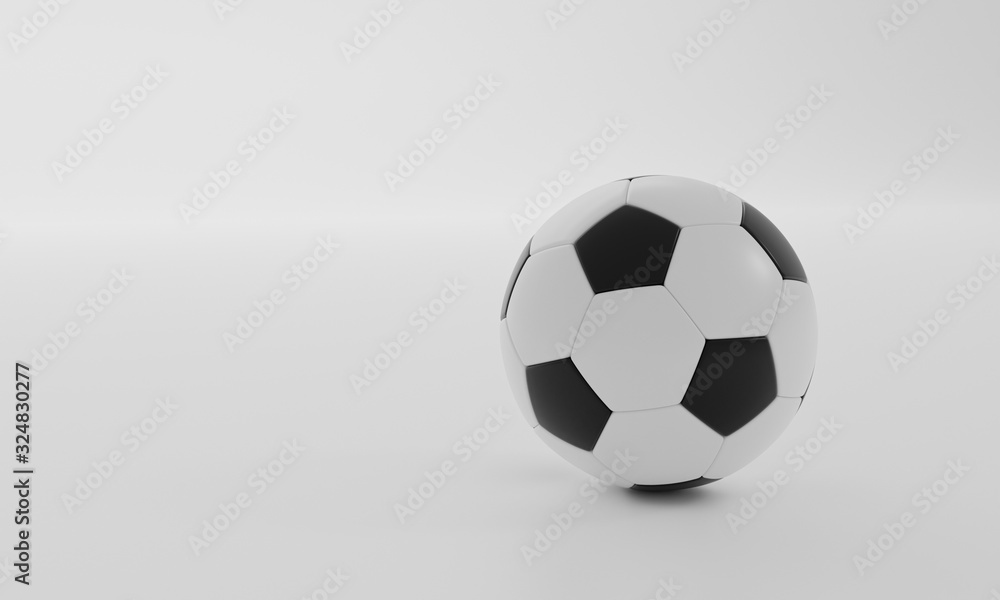 Realistic soccer ball or football ball basic pattern on white background. 3d Style vector Ball isolated on white background. Realistic soccer ball or football ball basic pattern on white background. 3d Style vector Ball isolated on white background.