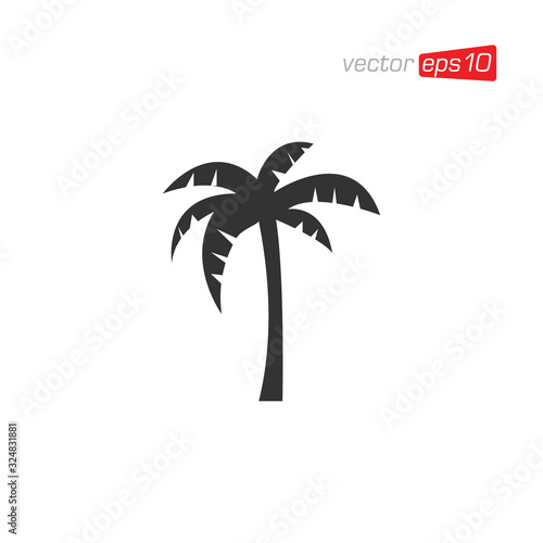 Palm Tree Icon Logo Design Vector