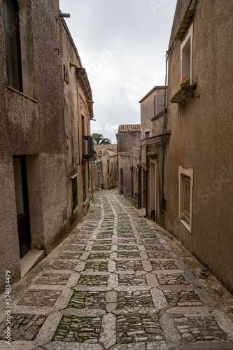 Fototapeta Naklejka Na Ścianę i Meble -  The beautiful hilltop village of Erice Italy (Sicily)