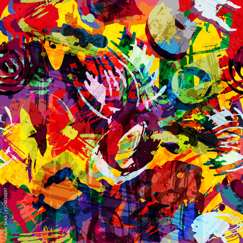 abstract color pattern in graffiti style. Quality illustration for your design