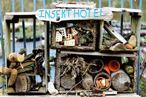 Permacultural insect hotel photo