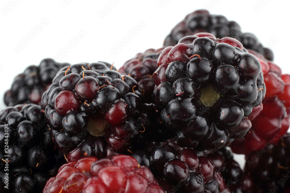 Blackberry background. Macro