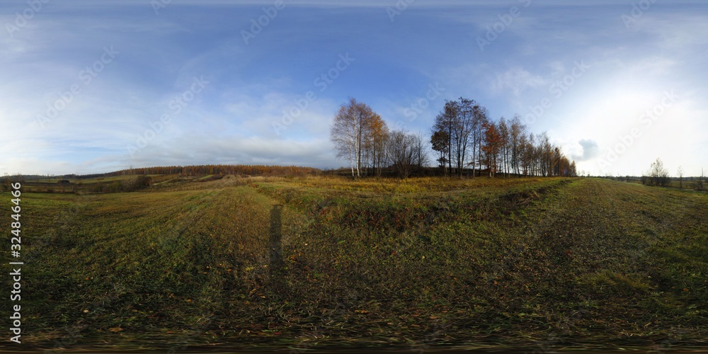 Spherical Panorama Autumn Fields