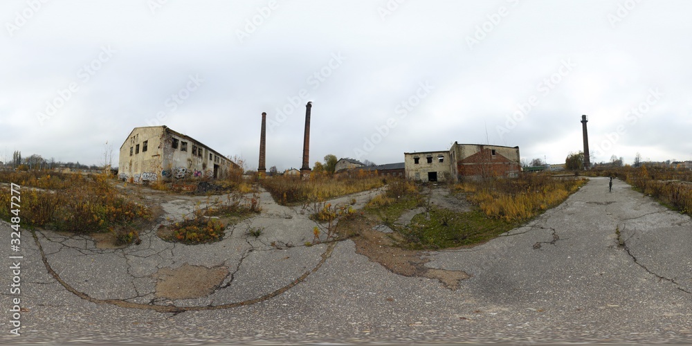 Abandoned Factory Hdri Panorama Stock Photo 