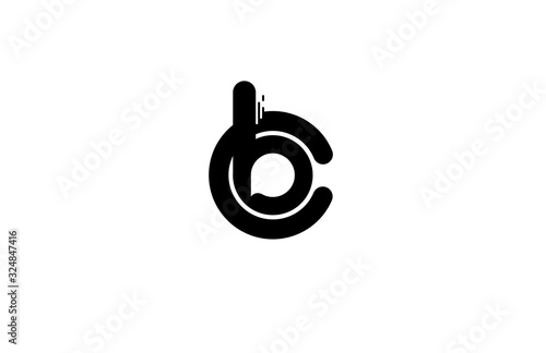 Logo bc rounded with bubble shape icon