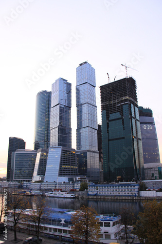 General view of the buildings of the Moscow city