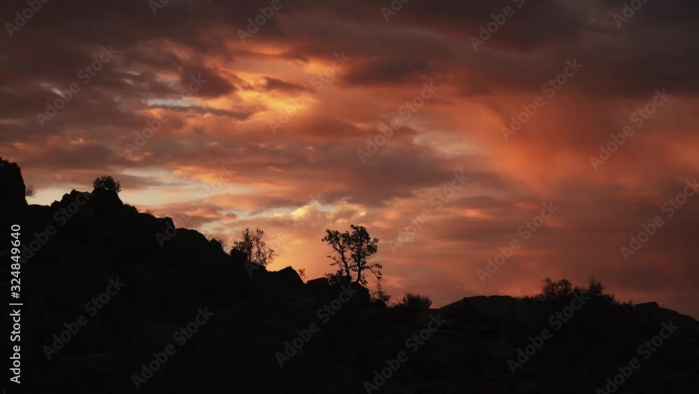 Beautiful Sunset Above Namibian Mountains Beautiful Sunset Above Namibian Mountains