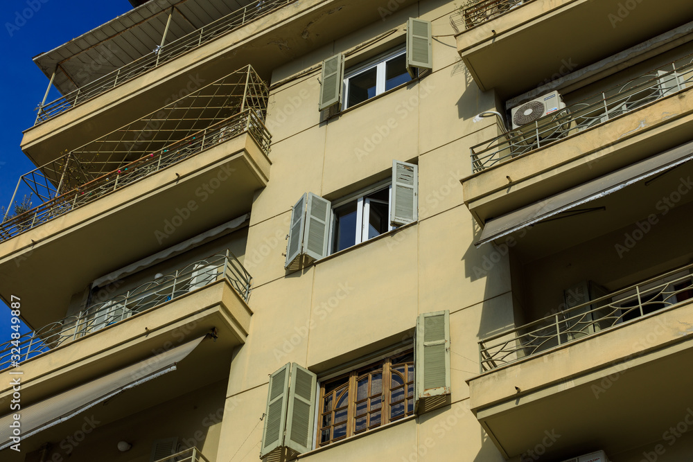 Obraz premium windows and balconies in greece
