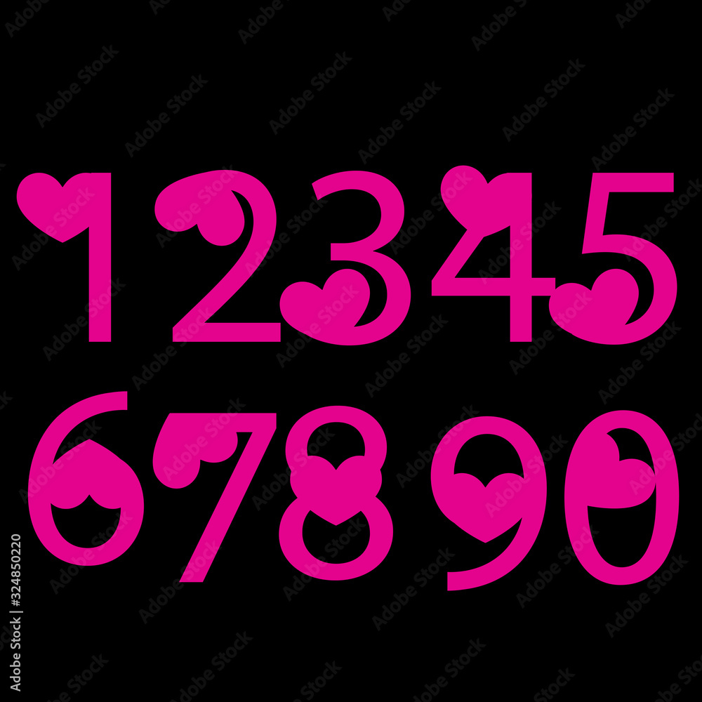 Symbol set. Vector illustration,Numbers colourful set in vintage style. Vector elements illustration template for web design or greeting. Symbol set. Vector illustration,Numbers colourful set in vintage style. Vector elements illustration template for web design or greeting.