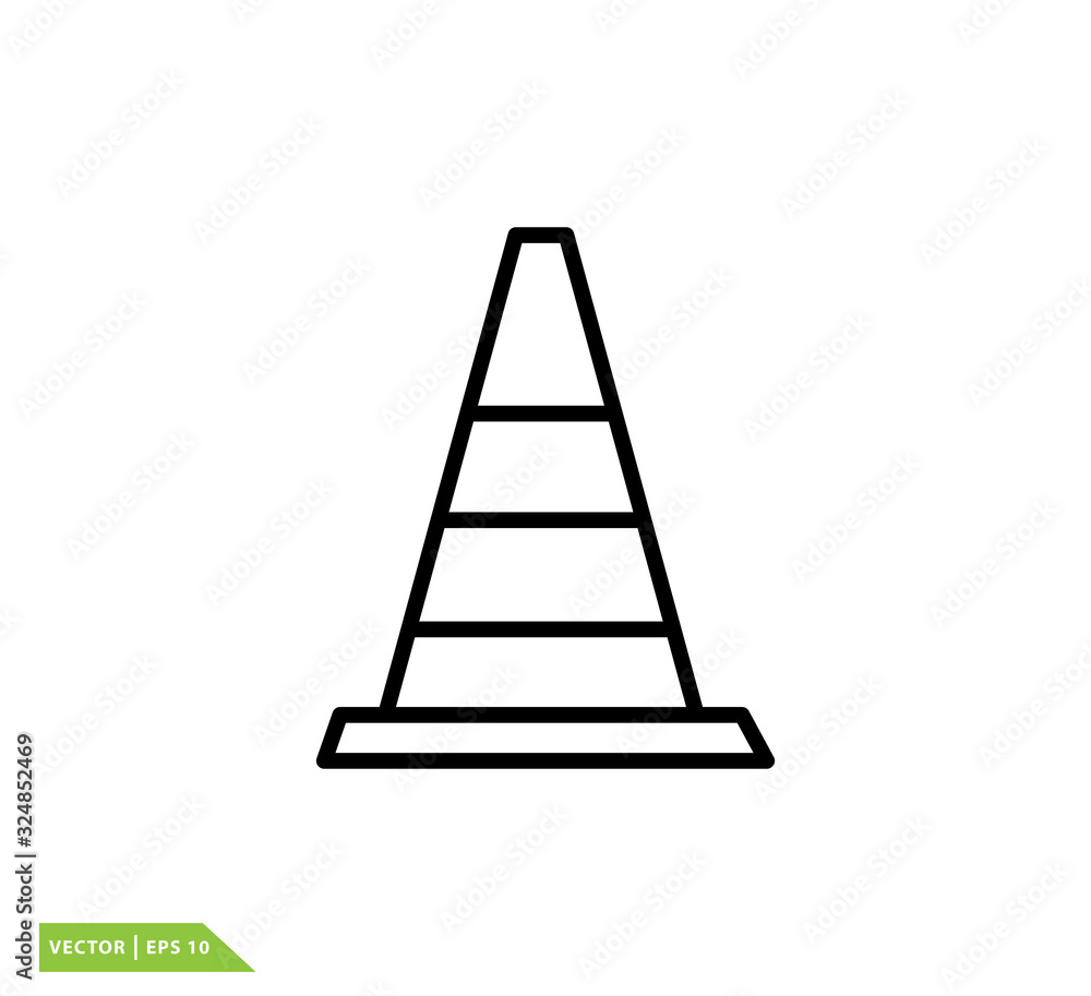 Safety cone icon vector logo template Safety cone icon vector logo template