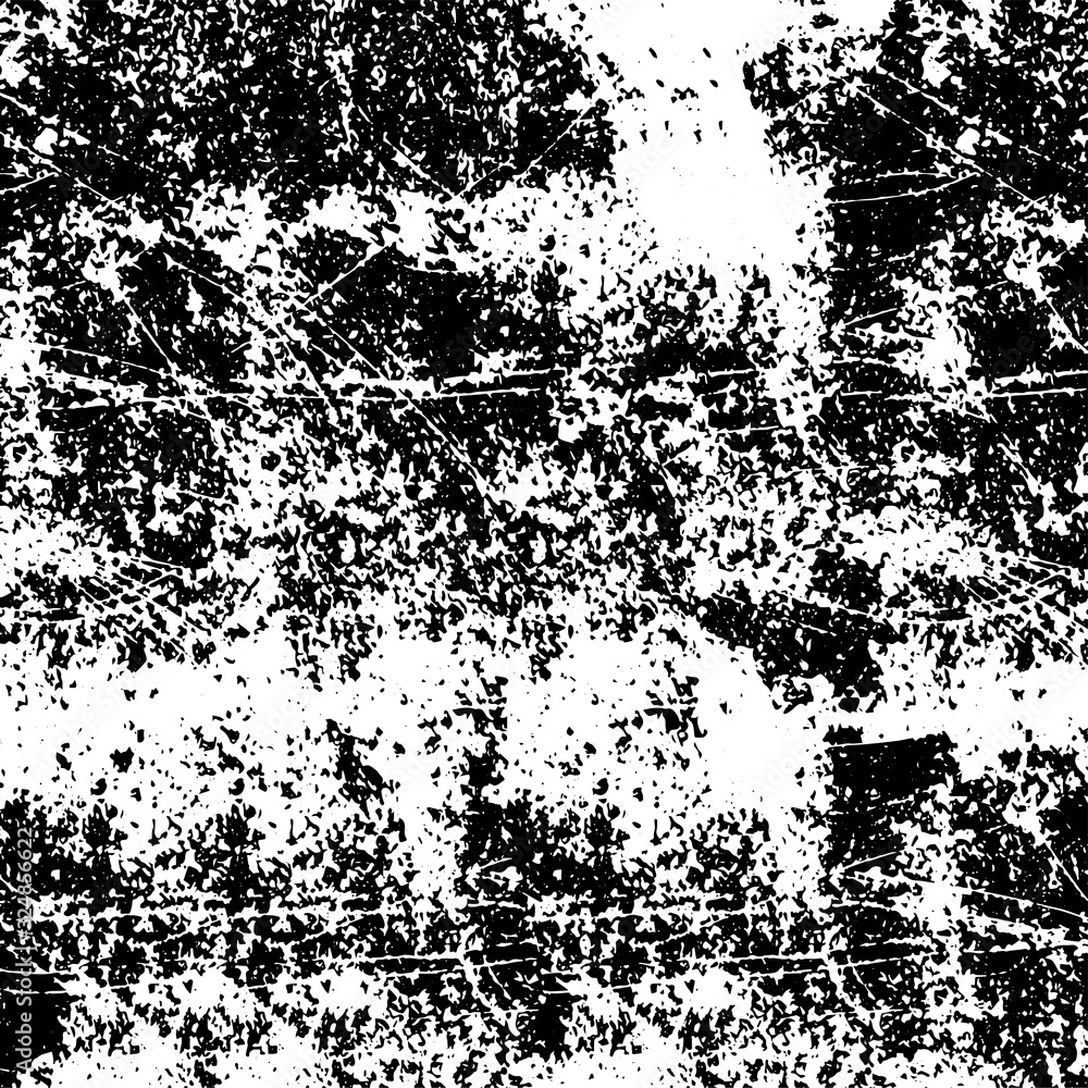 Grunge texture is black and white. Old worn background template
